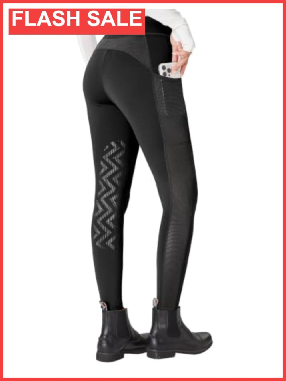 Womens Equestrian Breeches Riding Tights Knee Patch Silicone Grip